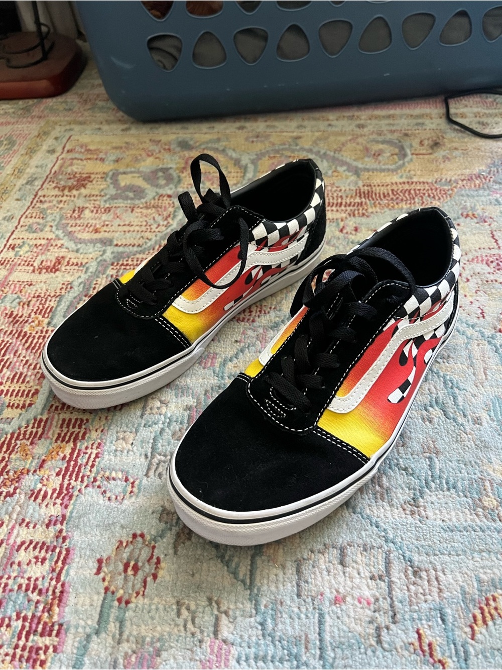 Van’s Off the Wall Checker Flame Low Top Classic Sneakers